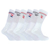 Mens Retro Stripe Cotton Sports Socks in White & Black (Multipack Options)