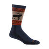 Mens Merino Wool Boot Midweight Seamless Patterned Hiking Socks