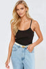 Black Long Line Strappy Top