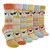 Ladies 6 Pack Alpaca Socks with Sheep Pattern