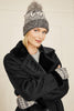 Yumi Grey Fairisle Beanie With Pom Pom
