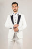 Smart Velvet Tuxedo Suit — White for men, styled for going out