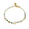 Sofia Nugget Bracelet Green Hydro, Green Jade, Prehnite & Green Aventurine