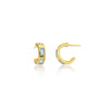 Cora Chunky Huggie Hoops Pariba Onyx