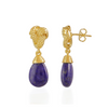 Knot Drop Gemstone Earrings Lapis