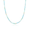 Milos Mixed Gemstone Beaded Necklace Amazonite, Copper Turquoise & Green Jade