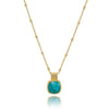 Tetra Square Gemstone Pendant: Amazonite