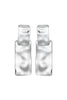 Silver Tone Hammered Rectangular Earrings