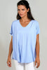 Light Blue Oversized V Neck T-Shirt