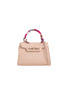 Nude Satin Top Handle Handbag