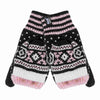 Ladies Warm Fairisle Patterned Thermal Fingerless Converter Gloves