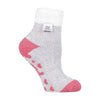 Ladies Cuddly Fluffy Sliper Bed Socks with Feather Top