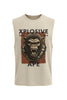 XAPE Barbed Drop Arm Tank Top - Sand