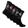 5 Pairs Mens Crew Socks - Breathable Novelty Patterned Socks