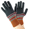 Mens Wool Gloves | Winter Cute Fairisle Gloves for Cold Weather