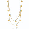 Cleo Long Coin Wrap Necklace: Apatite