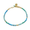 Milos Mixed Gemstone Beaded Bracelet Amazonite, Copper Turquoise & Green Jade