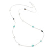 Penelope Multi-Stone Necklace Silver: Pariba Onyx, Labradorite & Moonstone