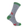 1 Pack Men's Novelty Grey Zebra Bamboo Socks