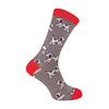 1 Pack Men's Novelty Charcoal Dalmatian Bamboo Socks