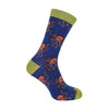 1 Pack Men's Novelty Navy Octopus Bamboo Socks