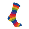 1 Pack Men's Novelty Rainbow Striped Bamboo Socks