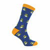 1 Pack Men's Novelty Navy Frog Bamboo Socks
