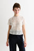 Rufaro Lace Trim Short Sleeve Blouse - Off White