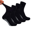 4 Pack Short Bamboo Diabetic Socks With Grips for Men and Women