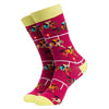 1 Pack Men's & Ladies Sports Themed Crew Cotton Socks