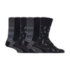 6 Pack Men's Non Elastic Loose Top Patterned Socks