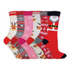 6 Pack Novelty Festive Ladies Christmas Socks