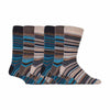 6 Pack Men's Colourful Striped Patterned Dress Cotton Socks