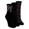 3 Pairs Ladies Floral Pattern Socks - Soft Cotton Rich Everyday Socks