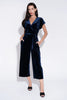 Tiffany Velvet Jumpsuit in Navy