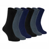 Mens Thin Soft 100% Cotton Non Elastic Dress Socks (Multipack Options)