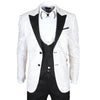 Smart Paisley Wedding Suit — White for men, styled for going out