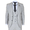 IM31 - Men's Grey 3 Piece Prince of Wales Check Suit