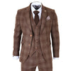 Classic Tweed Check Suit — Brown for men, styled for work