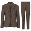 Classic Herringbone Tweed Suit — Brown for women, styled for work