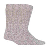 3 Pack Men's Warm Ribbed Knitted Wool Work Boot Socks