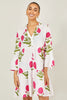 Yumi White Cotton Floral Tunic