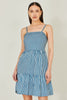 Yumi Blue Stripe Cotton Mini Sun Dress