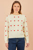 Yumi Ivory Embroidered Heart Jumper