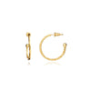 Lydia Textured Gold Hoops