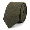 Men's Wool Blend Herringbone Plaid Tweed Tie