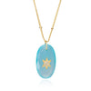 Troy Oval Gemstone Star Pendant Pariba Onyx