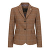 TPSTZ73 - Women's Oak Brown Tweed Blazer Waistcoat