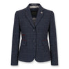TPW-32 - Women's Navy Wool Blend Tweed Blazer Waistcoat