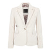 WSN15 - Women's Cream Wool Blend Tweed Blazer Waistcoat
